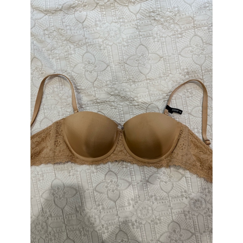aerie Lace Balconette Bra in Tan